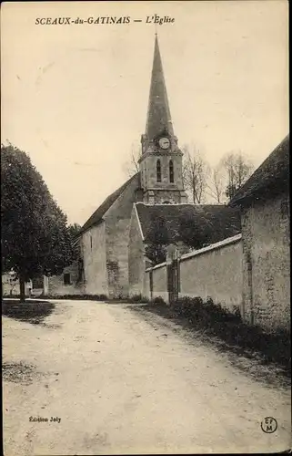 Ak Sceaux du Gatinais Loiret, l´Église