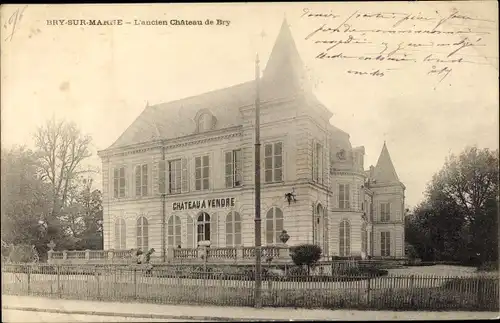 Ak Bry sur Marne Val de Marne, L'ancien Chateau de Bry