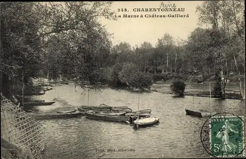 Ak Charentonneau Val de Marne, La Marne a Chateau Gaillard