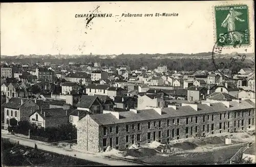 Ak Charentonneau Val de Marne, Panorama vers St Maurice