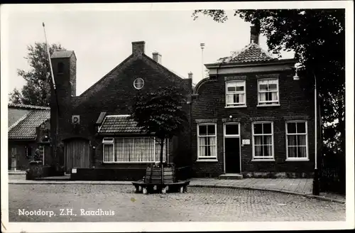 Ak Nootdorp Südholland Niederlande, Raadhuis