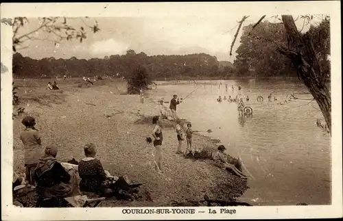 Ak Courlon Yonne, La Plage