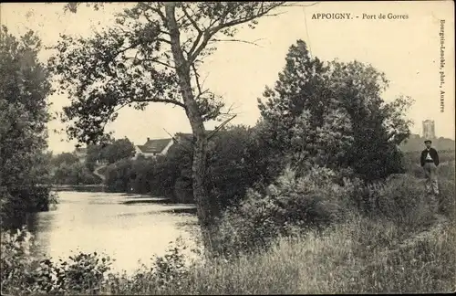 Ak Appoigny, Yonne, Port de Gorres