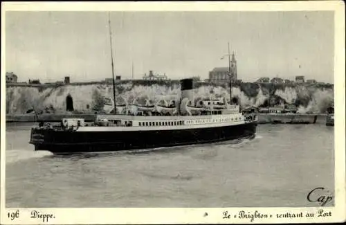 Ak Dieppe Seine Maritime, Le Brighton rentrant au Port, Kirche