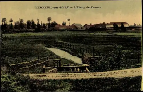 Ak Verneuil Eure, Verneuil sur Avre, Étang de France