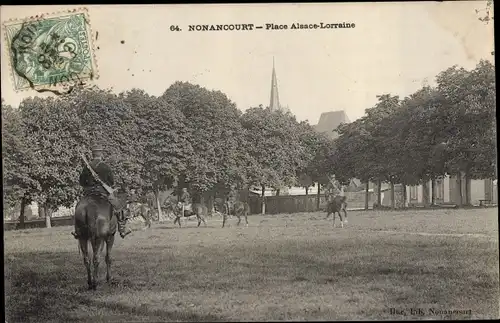 Ak Nonancourt Eure, Place Alsace Lorraine