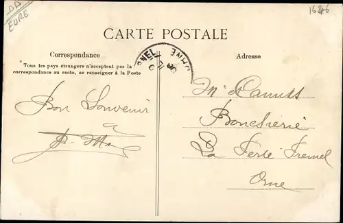 Ak Nonancourt Eure, Place Alsace Lorraine