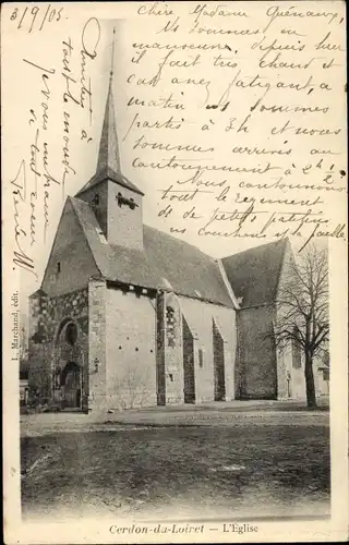 Ak Cerdon Loiret, l´Église