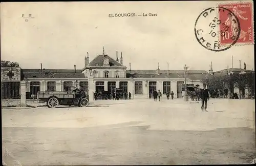 Ak Bourges Cher, La Gare