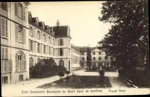 Ak Charenton Val de Marne, Ecole Secondaire Diocesaine du Sacre Coeur de Conflans, Facade Nord