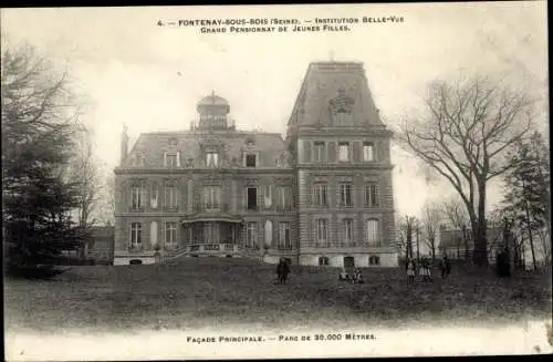 Ak Fontenay sous Bois Val de Marne, Institution Belle Vue, Grand Pensionnat de Jeunes Filles