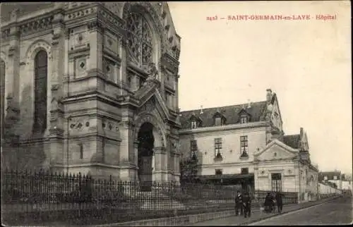 Ak Saint Germain en Laye Yvelines, Château en Laye, Hôpital