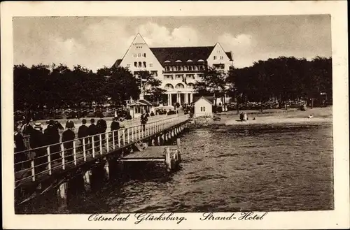 Ak Glücksburg an der Ostsee, Strandhotel