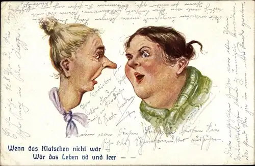 Künstler Ak Wenn das Klatschen nicht wär, wär das Leben öd und leer