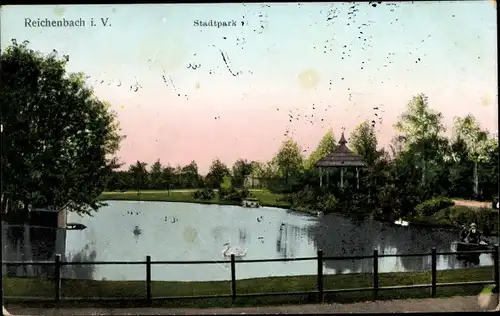 Ak Reichenbach im Vogtland, Stadtpark