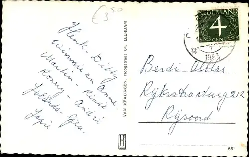 Ak Leerdam Südholland, Marn v. St. Aldegondestraat met Pauluskerk