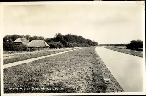 Ak Putten Gelderland, Nieuwe weg bij Schoonderbeek