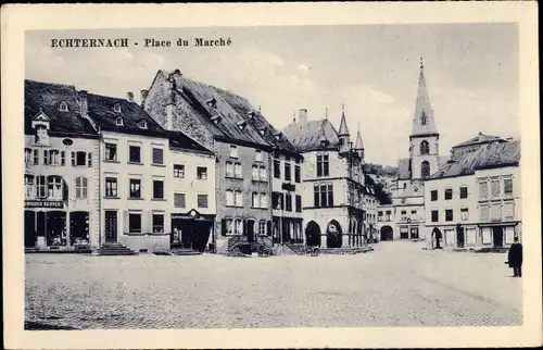 Ak Echternach Luxemburg, Place du Marche