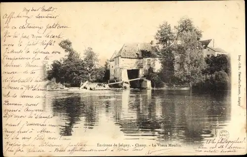 Ak Cheny Yonne, Environs de Joigny, Le Vieux Moulin