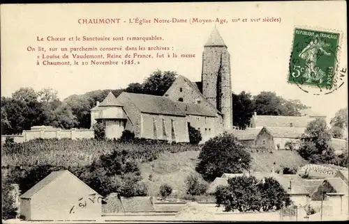 Ak Chaumont, Yonne, Église Notre Dame