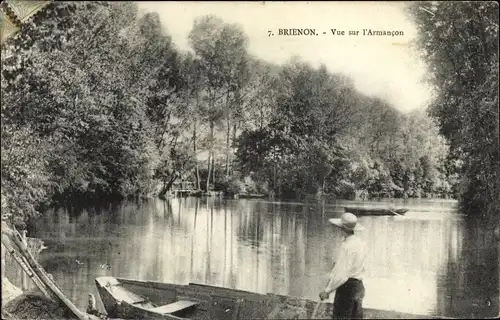 Ak Brienon-sur-Armançon Yonne, Vue sur l´Armançon