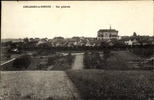 Ak Coulanges la Vineuse, Yonne, Vue Générale