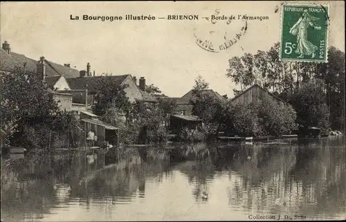 Ak Brienon-sur-Armançon Yonne, Bords de l´Armançon