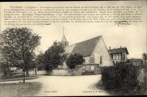 Ak Villeroy Seine et Marne, l´Église