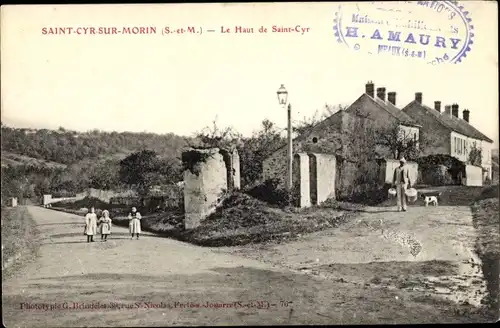 Ak Saint Cyr sur Morin Seine et Marne, Le Haut du village