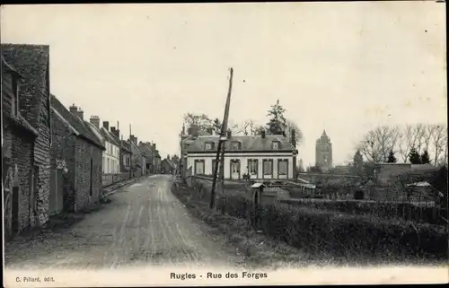 Ak Rugles Eure, Rue des Forges