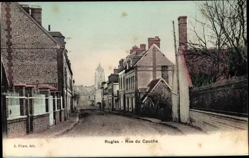 Ak Rugles Eure, Rue du Cauche