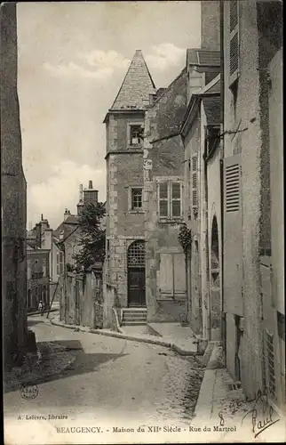 Ak Beaugency Loiret, Rue du Martroi