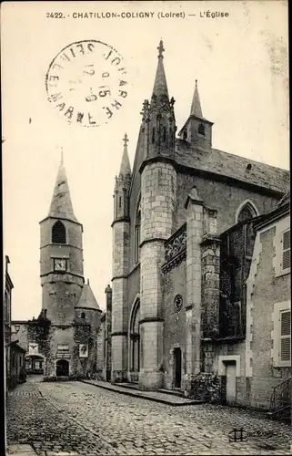 Ak Châtillon Coligny Loiret, l´Église
