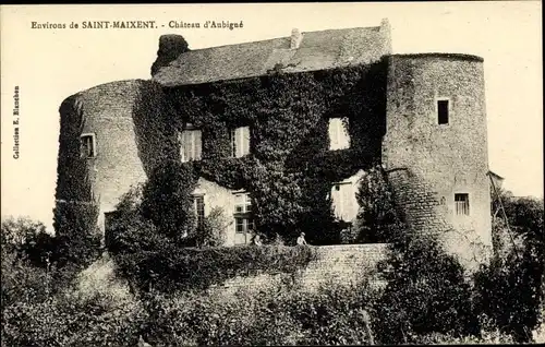 Ak Saint Maixent Deux Sevres, Château d´Aubigé