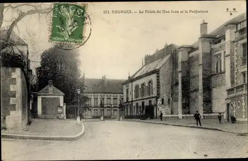 Ak Bourges Cher, Palais du Duc Jean et la Préfecture