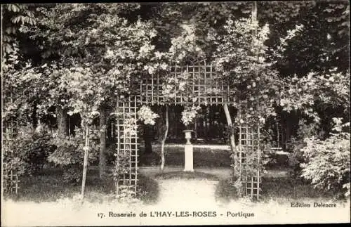 Ak L’Haÿ-les-Roses Val de Marne, Roseraie, Portique