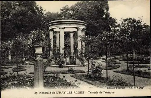 Ak L’Haÿ-les-Roses Val de Marne, Roseraie, Temple de l'Amour