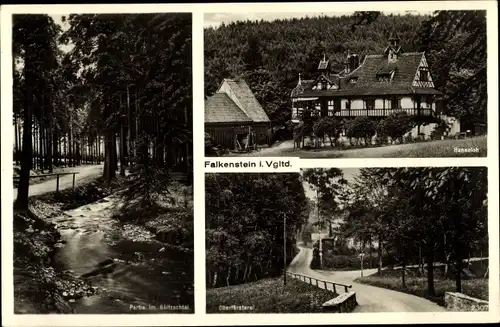 Ak Falkenstein im Vogtland, Hanneloh, Oberförsterei, Göltzschtal