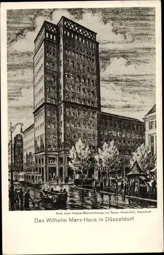 Künstler Ak Düsseldorf am Rhein, Wilhelm Marx Haus
