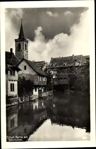 Ak Erfurt in Thüringen, Partie am Dämmchen