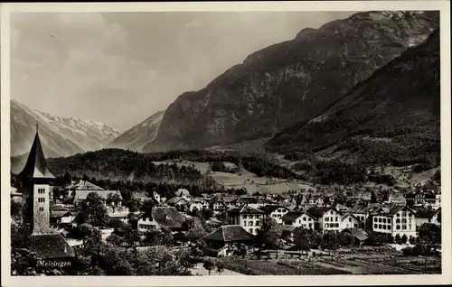 Ak Meiringen Kanton Bern Schweiz, Blick auf den Ort