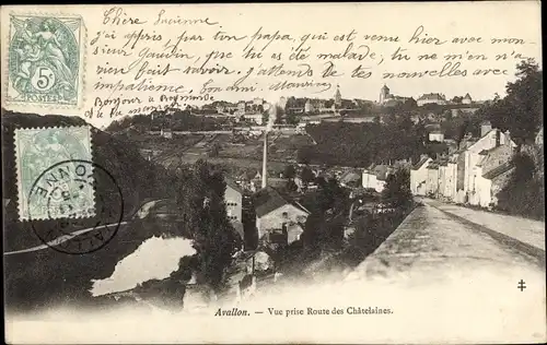 Ak Avallon Yonne, Route des Châtelaines