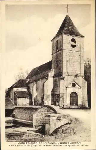 Ak Coulangeron Yonne, L´Église