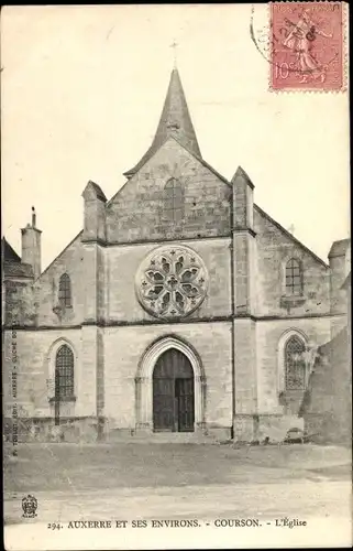 Ak Auxerre Yonne, Courson, l´Église