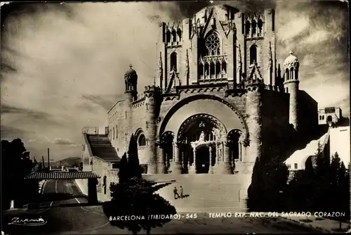 Ak Barcelona Katalonien Spanien, Templo Exp. Nac. Del Sagrado Corazon