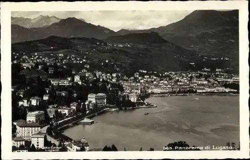 Ak Lugano Kanton Tessin Schweiz, Panorama