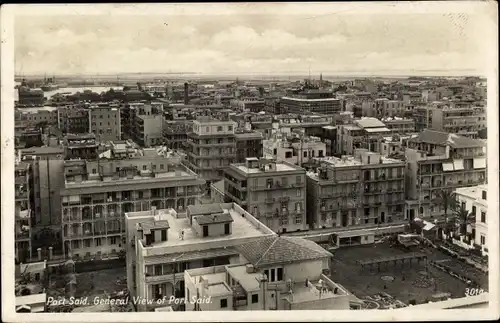 Ak Port Said Ägypten, General View of Port Said