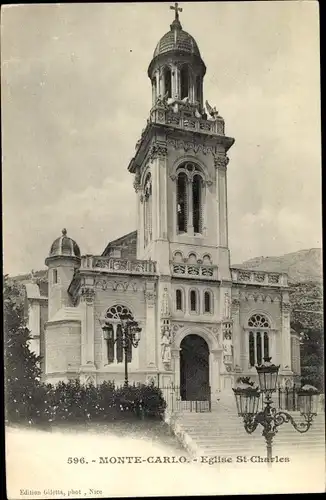 Ak Monte Carlo Monaco, Eglise St. Charles