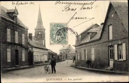 Ak Quitteboeuf Eure, Vue Générale, Église