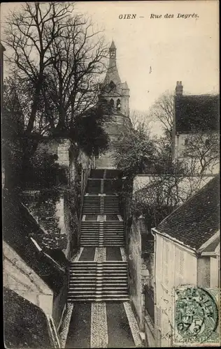 Ak Gien Loiret, Rue des Degrés